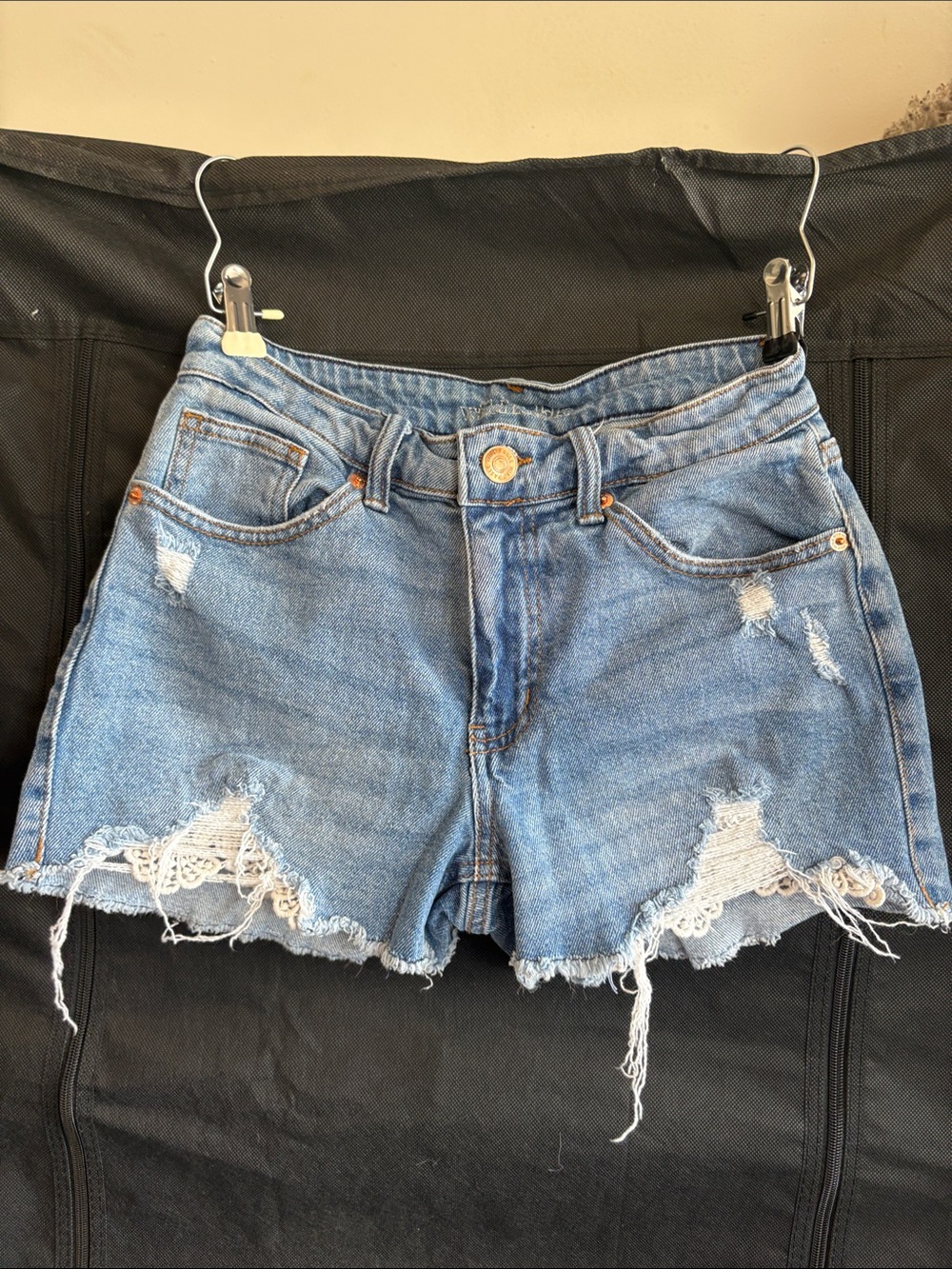 wild fable Light Blue Distressed Denim Shorts